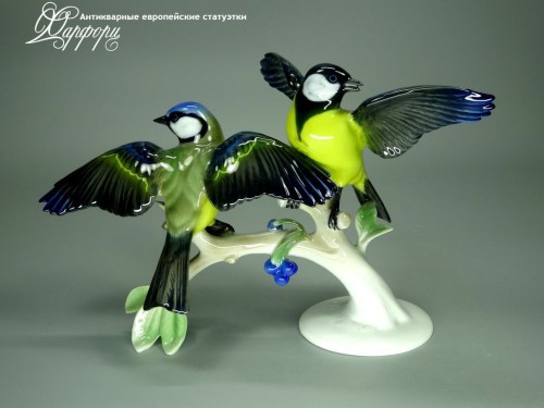 Купить фарфоровые статуэтки Rosenthal, Пара синиц, Германия
